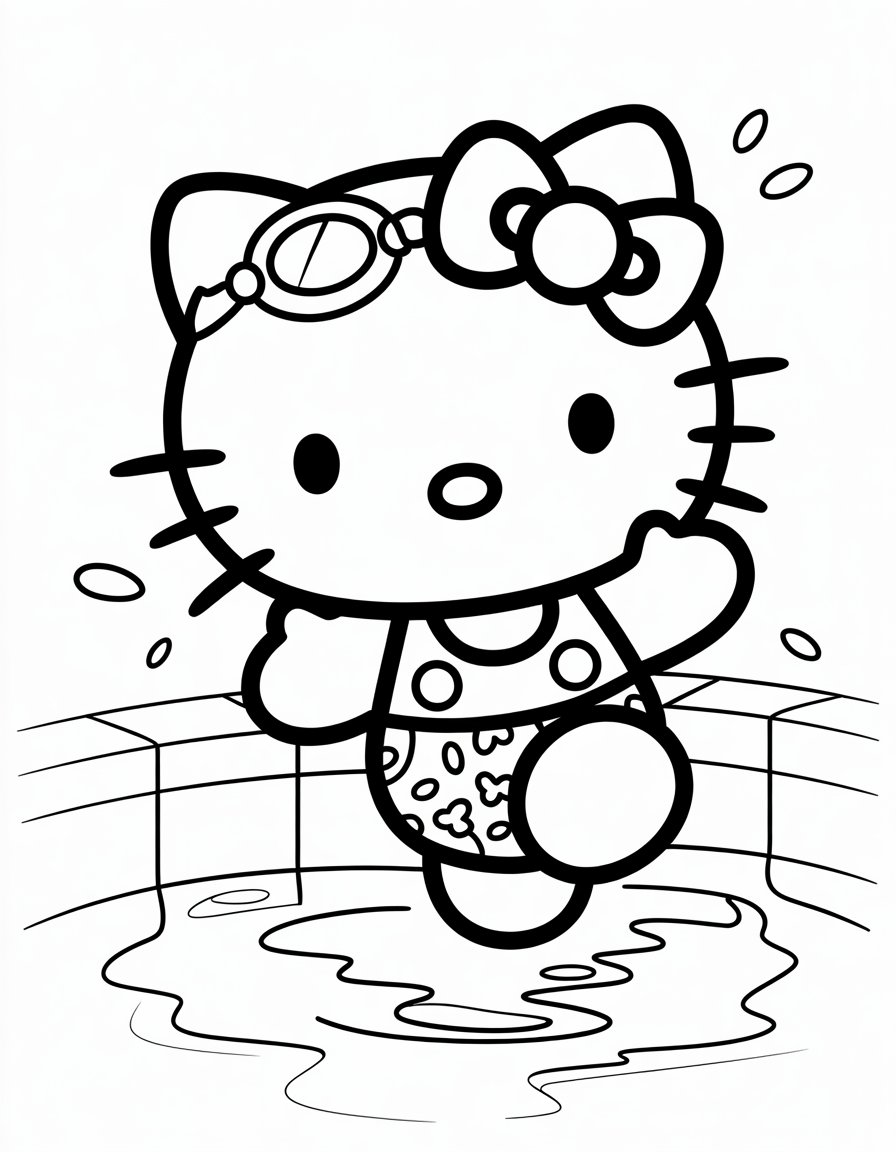 Swimming Hello Kitty